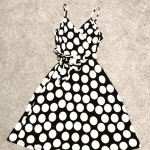 Merona stretchy polka dot dress (S)